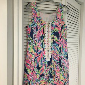 Lilly Pulitzer Indigo Blue Palm Reader Shift Dress